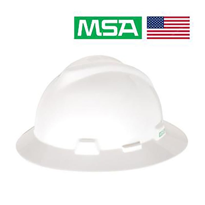 wyler_enterprises_HeadProtection_HardHat_MSA_MSA Vgard Full Brim White